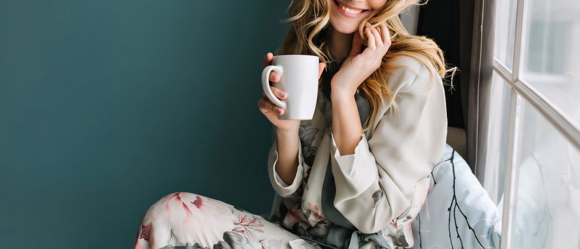 Nasmijana djevojka ujutro