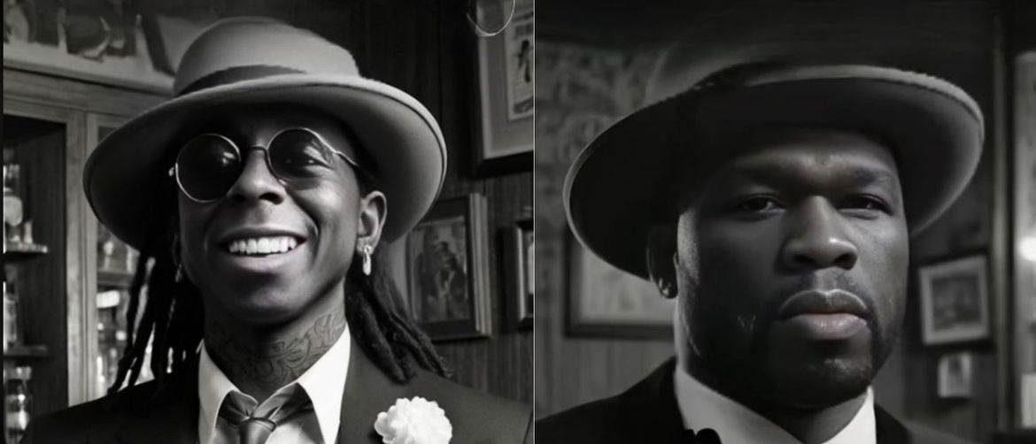 Reperi 50 Cent i Lil Wayne u verziji iz 50-ih
