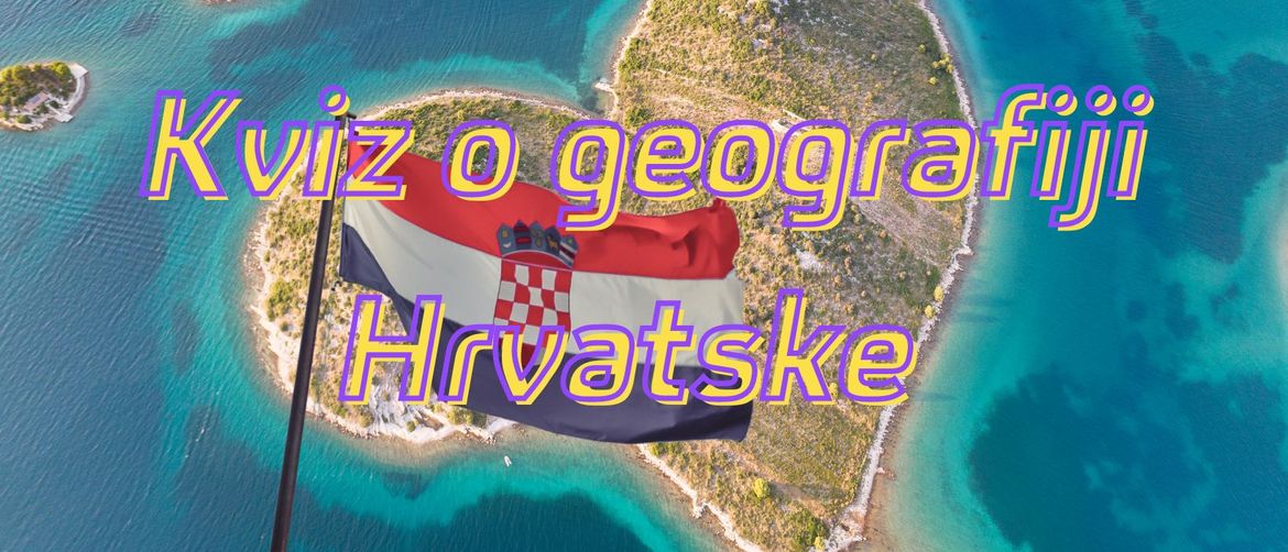 Otok u obliku srca i zastava Hrvatske