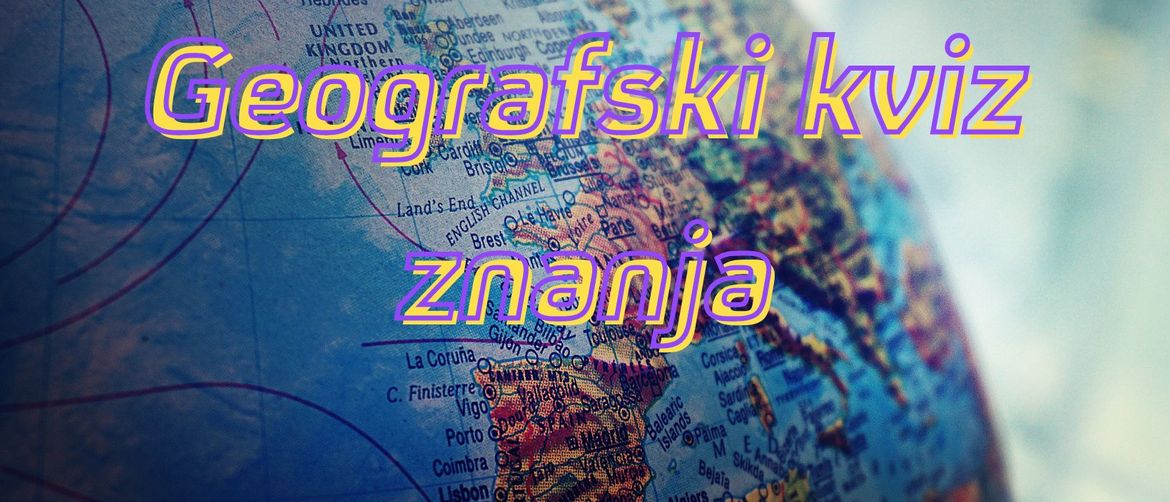 Globus i natpis Geografski kviz znanja