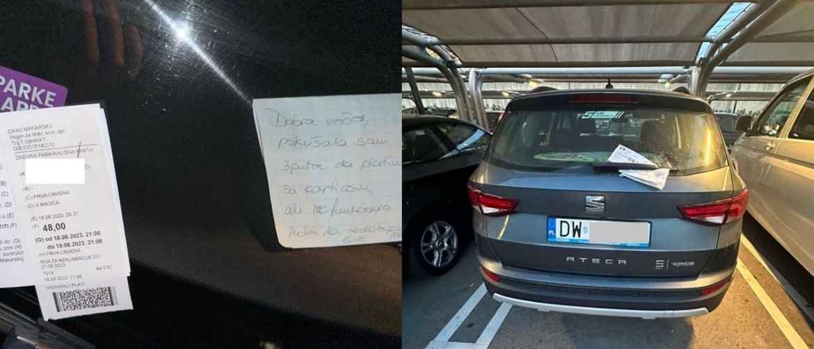 Nepropisno parkiran automobil i kazne ispod brisača