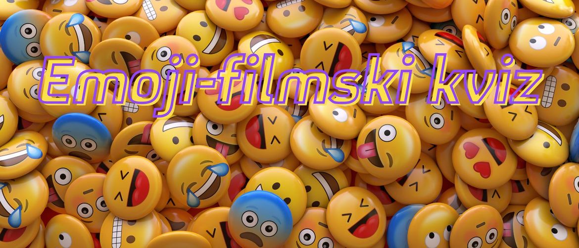 Razni emotikoni i natpis Emoji-filmski kviz