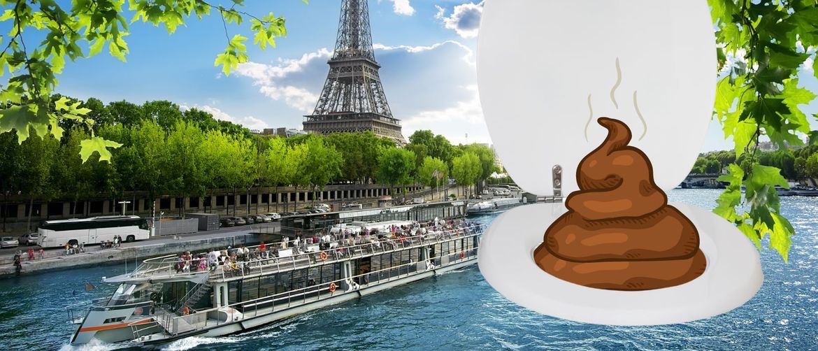 Rijeka Seine u Parizu i WC školjka s izmetom