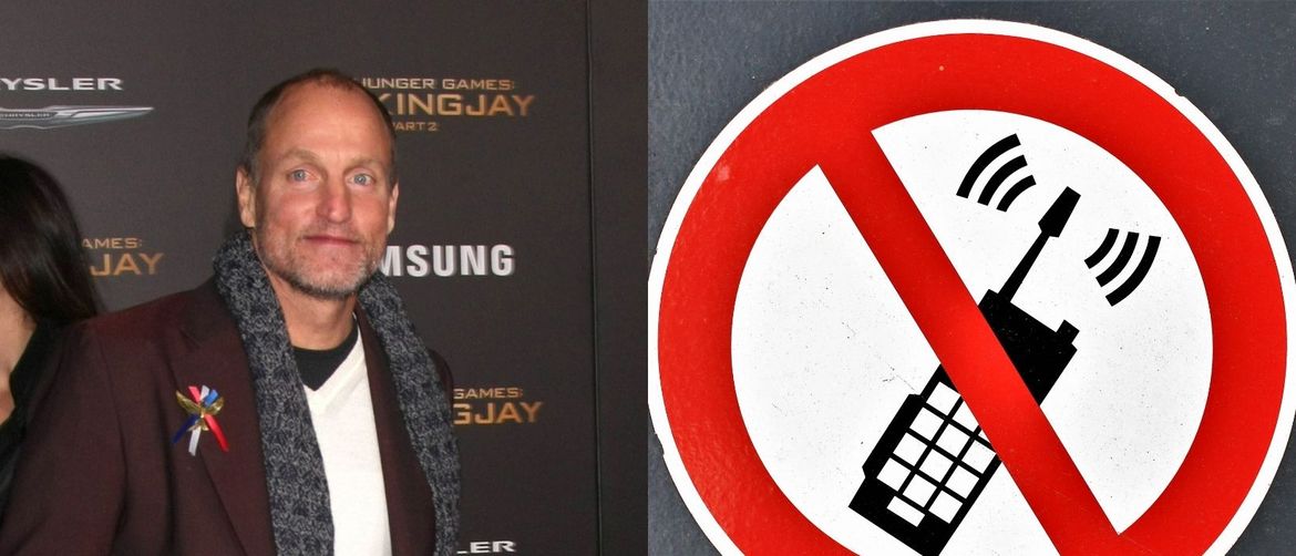 Glumac Woody Harrelson i znak zabrane mobitela