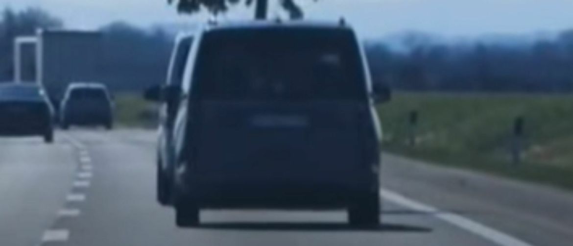 Automobil koji prevozi stablo na autocesti