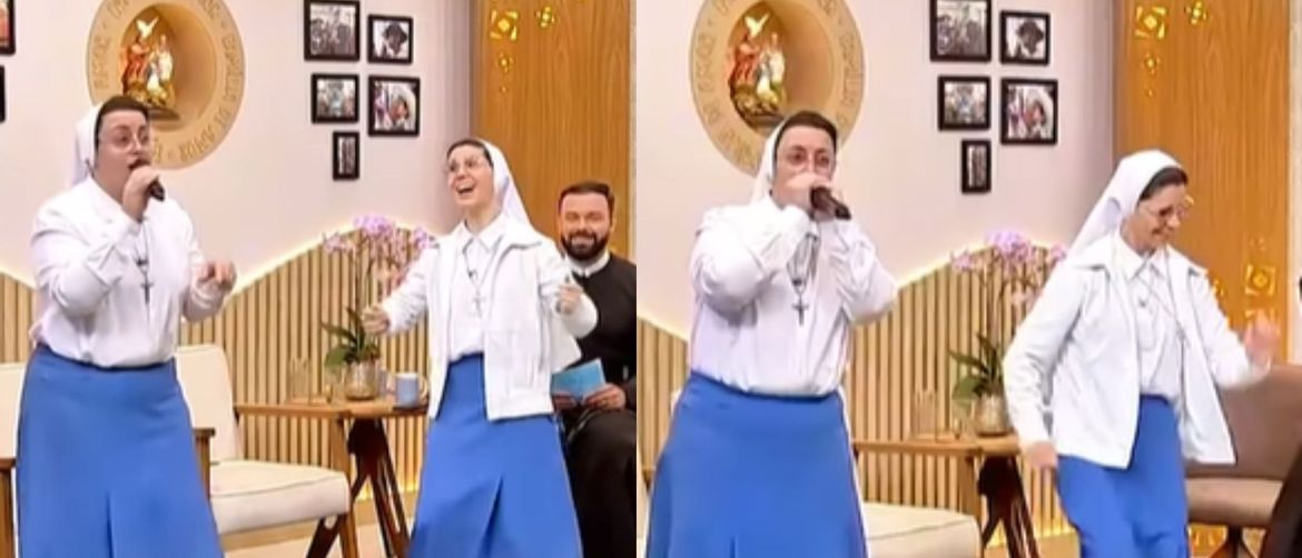Časne sestre Marizele Cassiano i Marisa de Paula kako beatboxaju i plešu