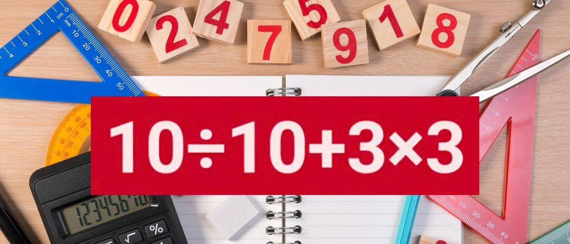 Matematička zagonetka i školski pribor