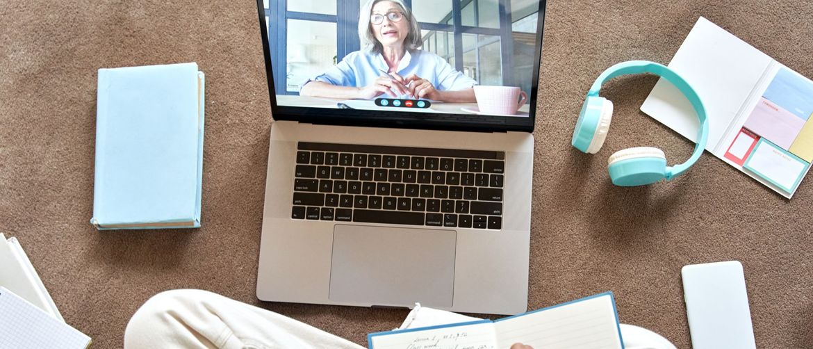 Studentica prati online tečaj