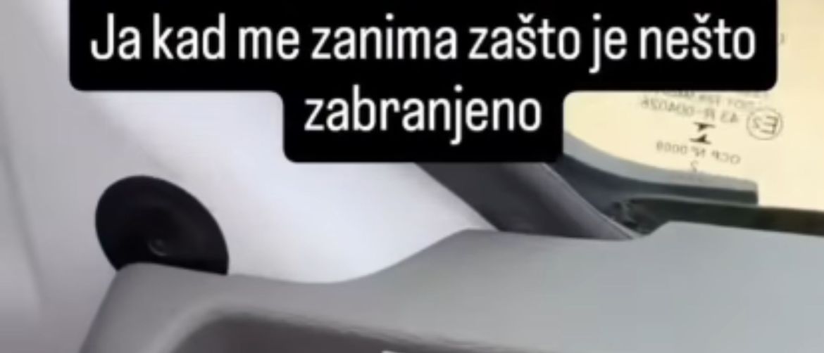 Znak zabrane ostavljanja mobitela u automobilu