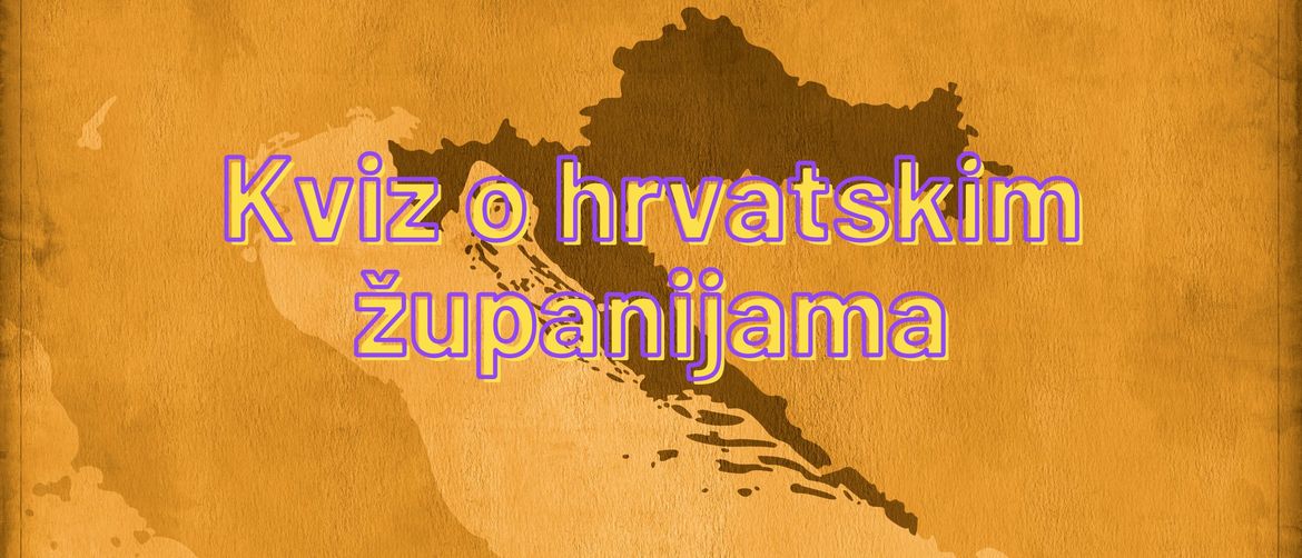 Mapa Hrvatske i natpis kviza