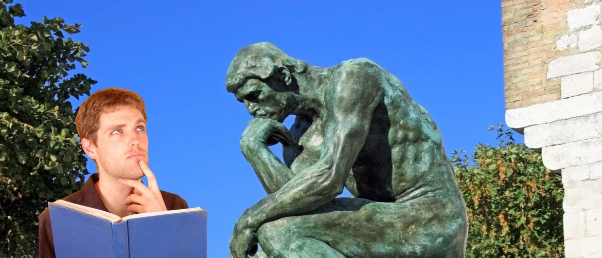 Kip mislioca i muškarac koji razmišlja
