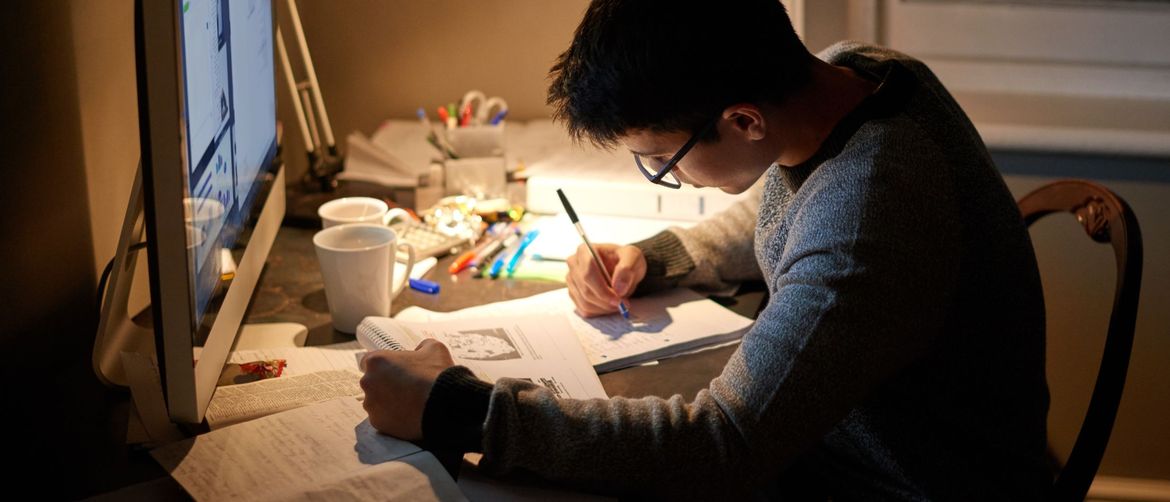 Muškarac pred računalom