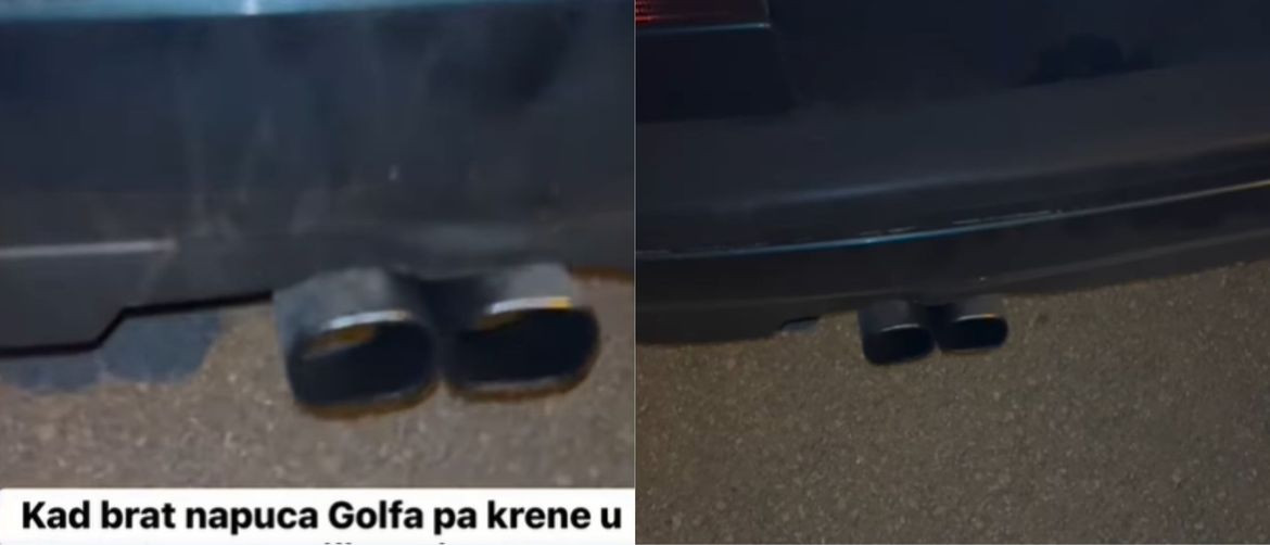 Auspuh modificiranog Golfa