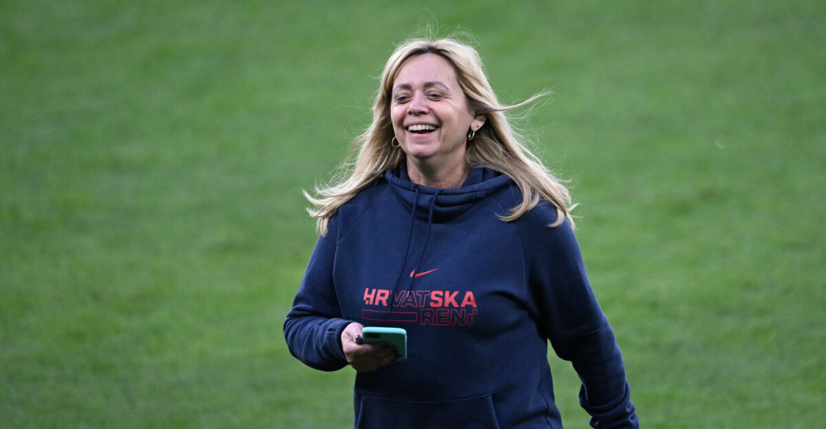 Iva Olivari na treningu nogometne reprezentacije