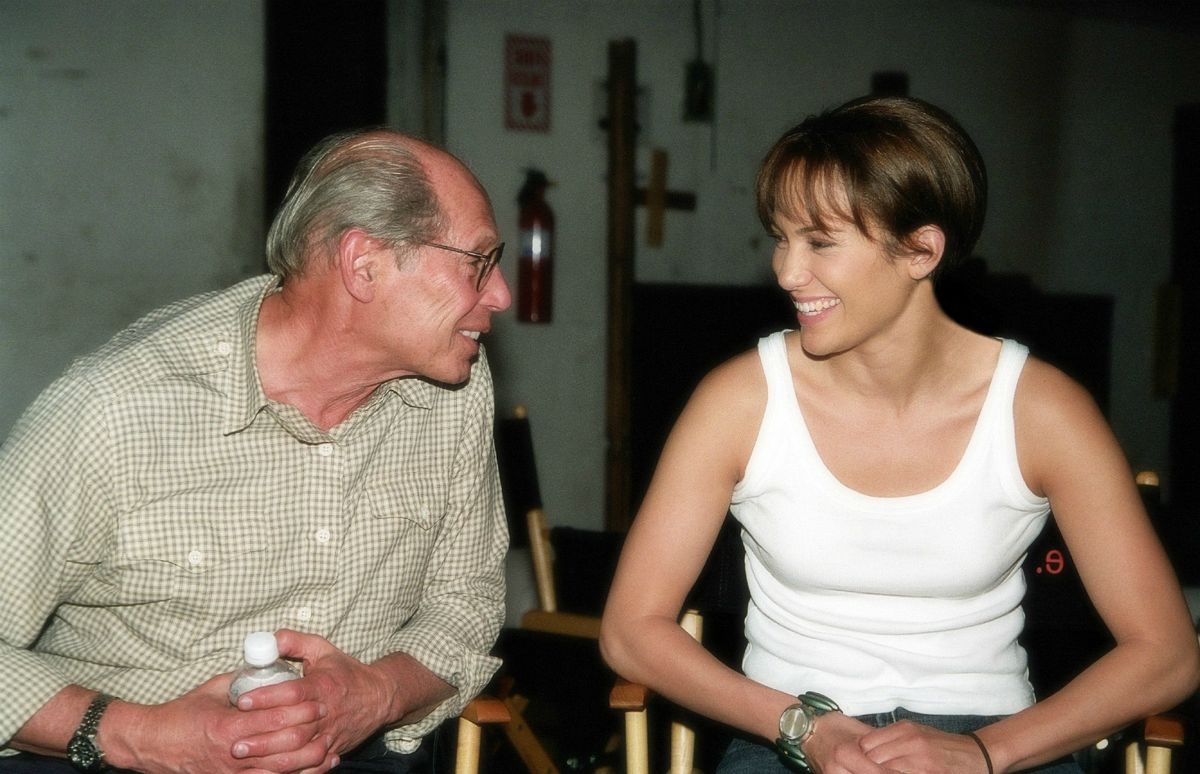 Producent Irwin Winkler i Jennifer na setu filma