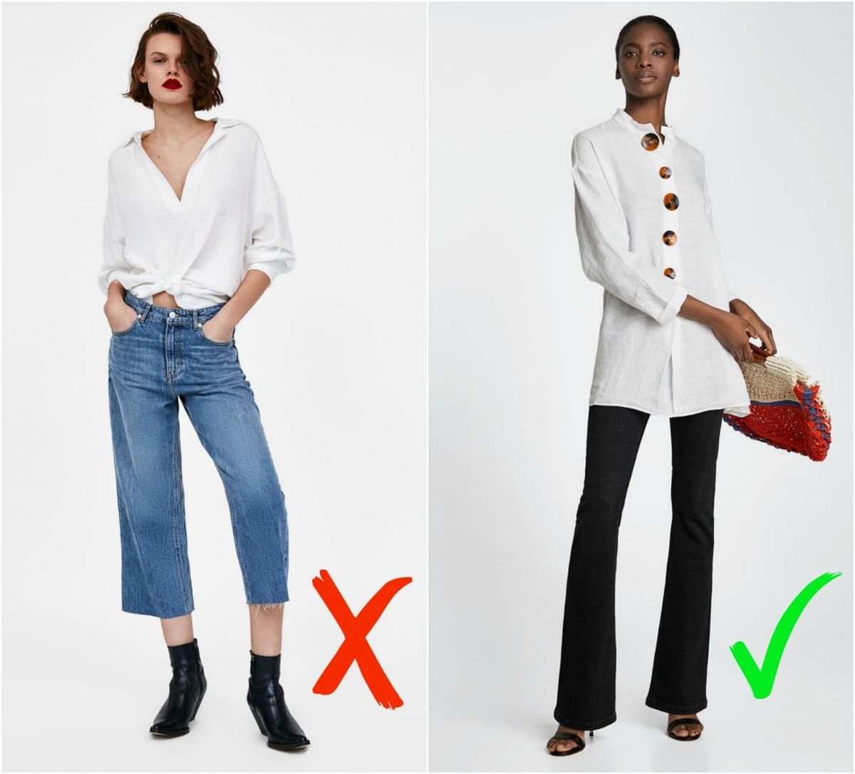 Zara: Midi traperice (229 kn) i dugačke traperice (229 kn)