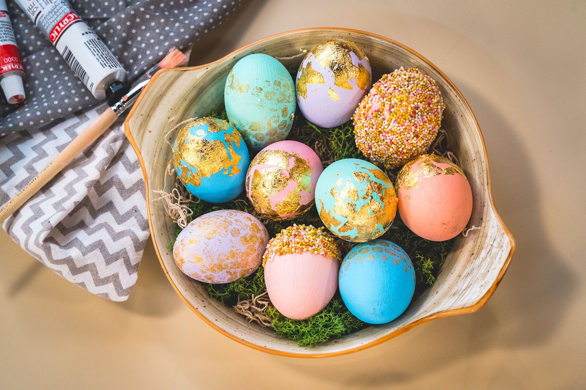Pastelno- zlatna uskrsna jaja na tri načina