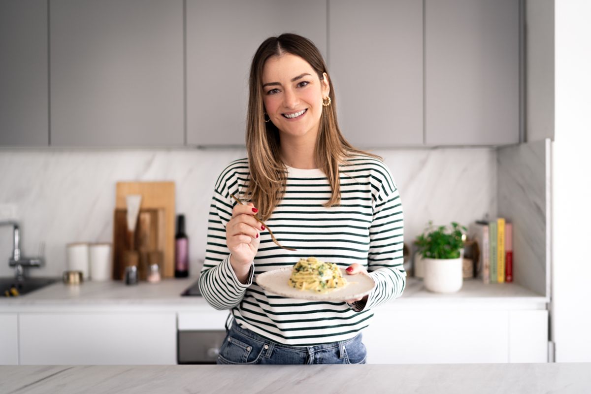 Domaća tjestenina u kremastom umaku od gorgonzole i špinata