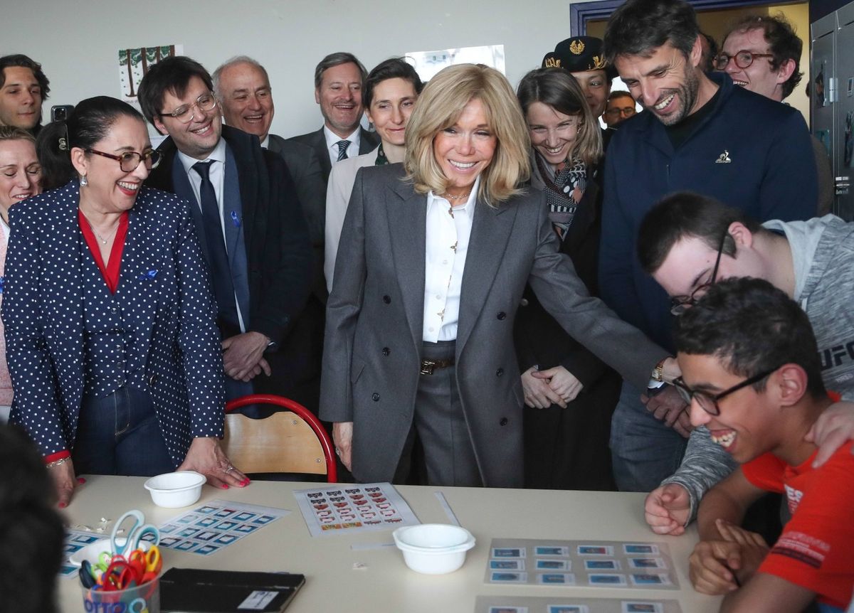 Brigitte Macron u institutu Leonce Malecot