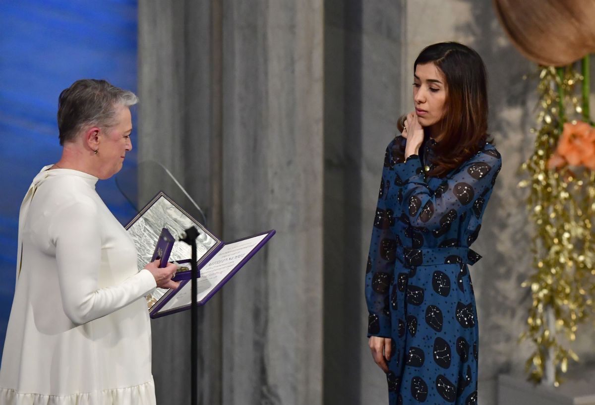 Nadia prima nagradu na ceremoniji u Oslu