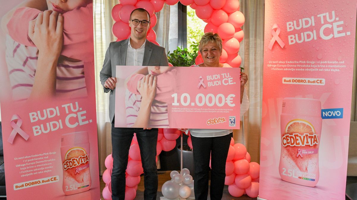 Ivan Jonjić, Brand Building Manager za Cedevitu Hrvatska, Atlantic Grupa i Sanja Šutej, članica predsjedništva Europa Donna Hrvatska