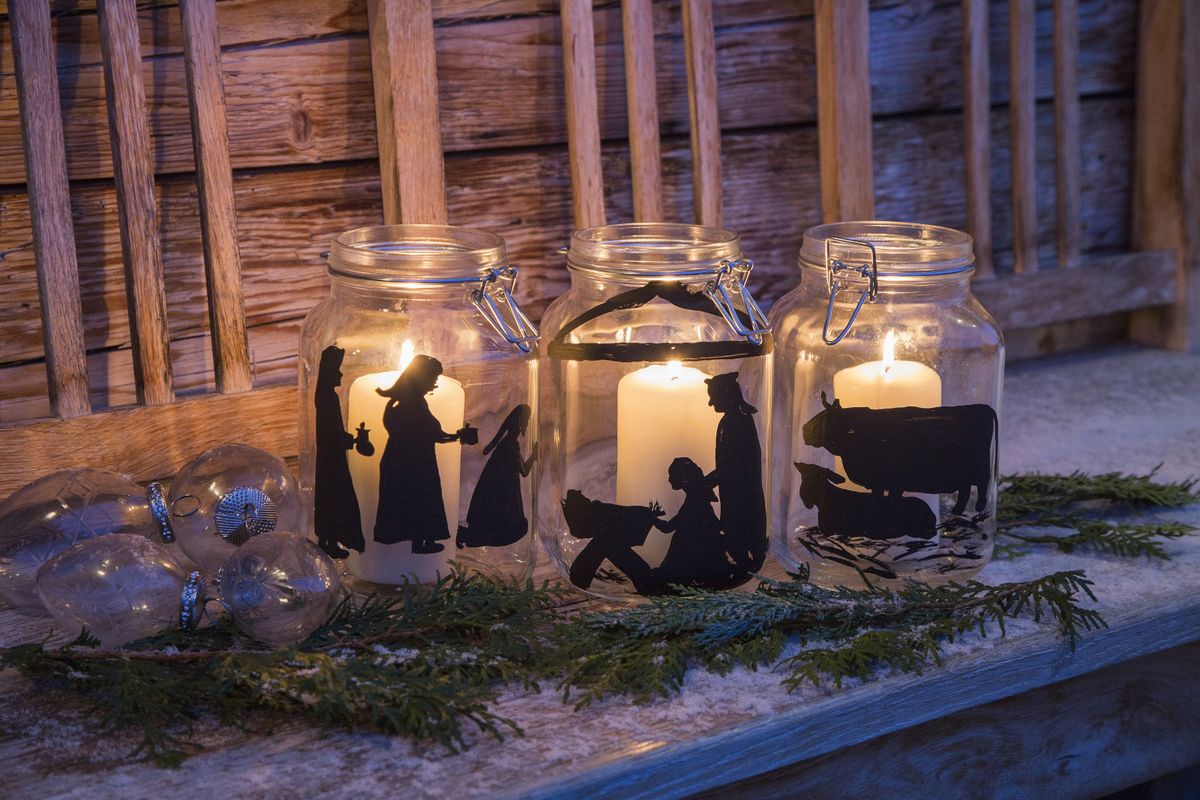 Božićne jaslice od staklenki