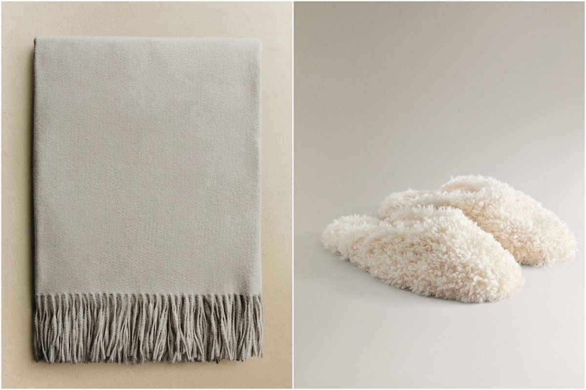 Zara home dekica i papuče, 34,99 + 29,99 eura