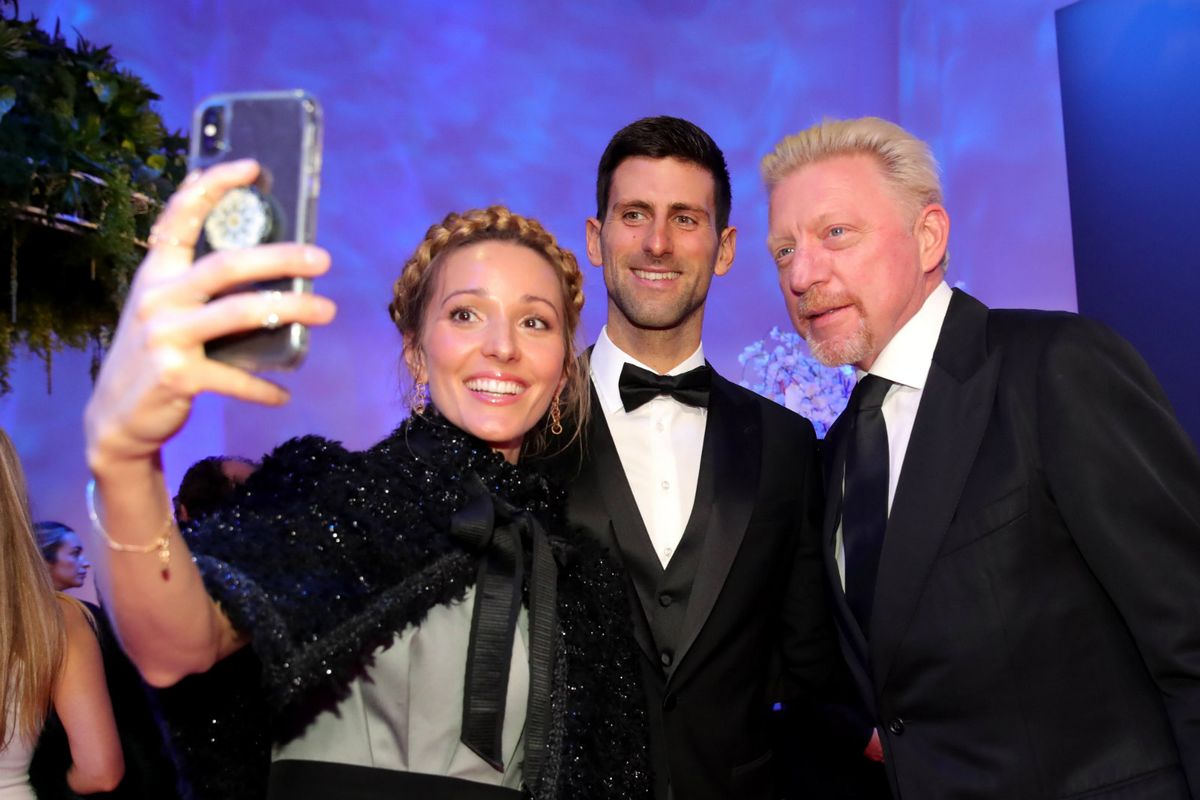 Jelena, Novak i Boris Becker