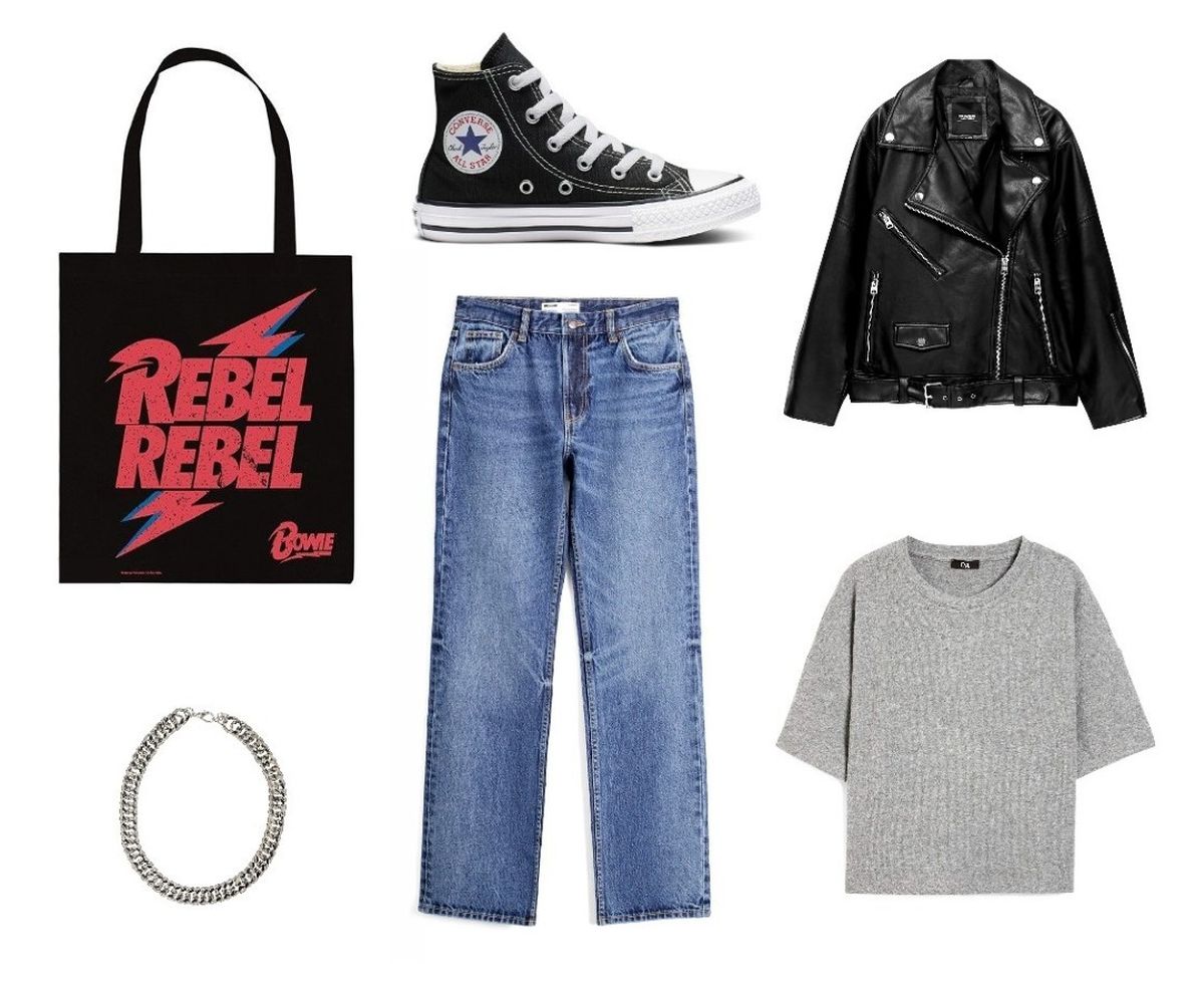 Dnevna kombinacija u rokerskom stilu