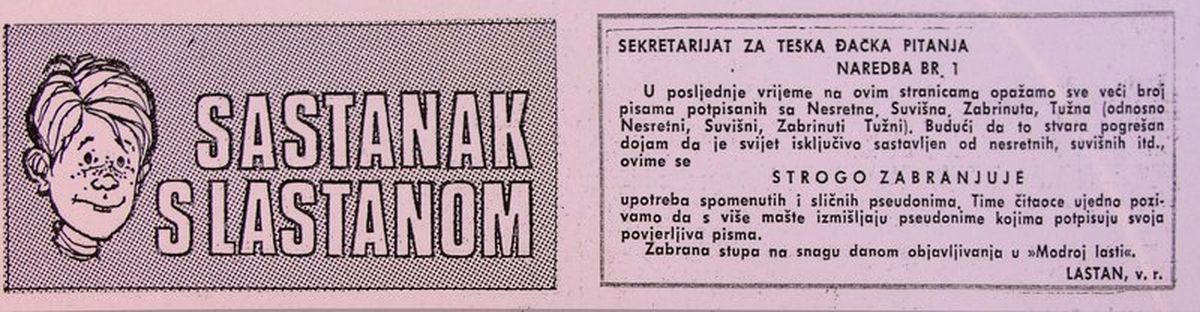 Lastan je imao i Sekretarijat za teška đačka pitanja