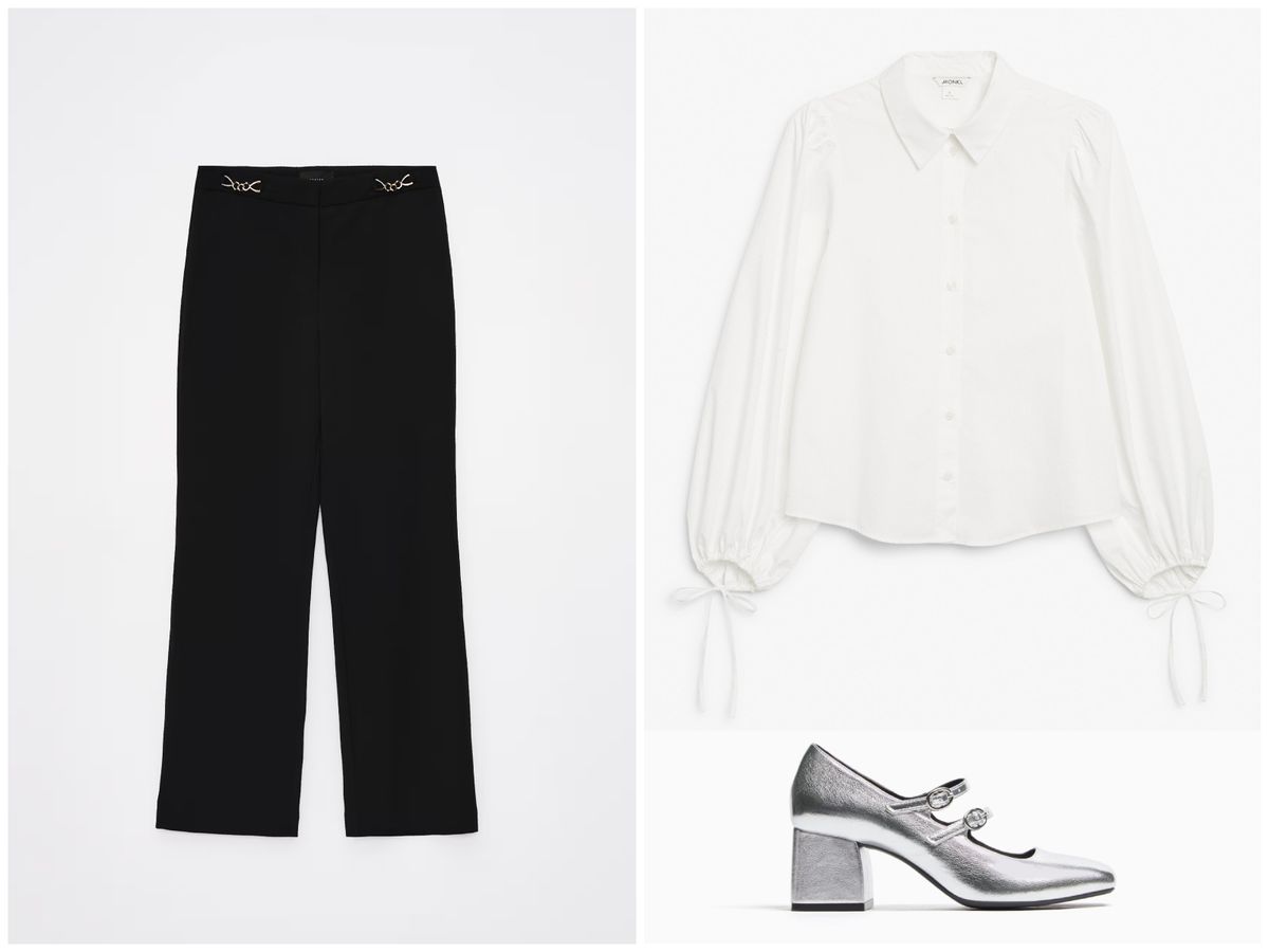 Košulja + finjak hlače + Mary Jane cipele