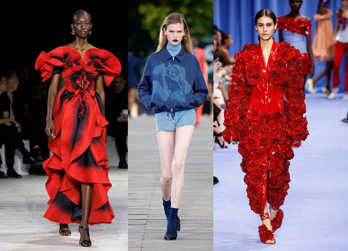Motiv ruže vlada proljetnim kolekcijama Alexandera McQueena, Kenza i Balmaina