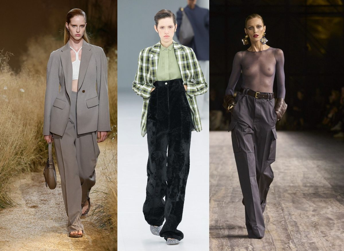 Hlače visokog struka na reviji Hermesa, Loewa i Saint Laurenta