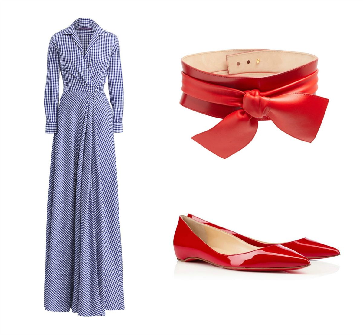 Haljina Ralph Lauren, remen Alexander McQueen i balerinke Christian Louboutin