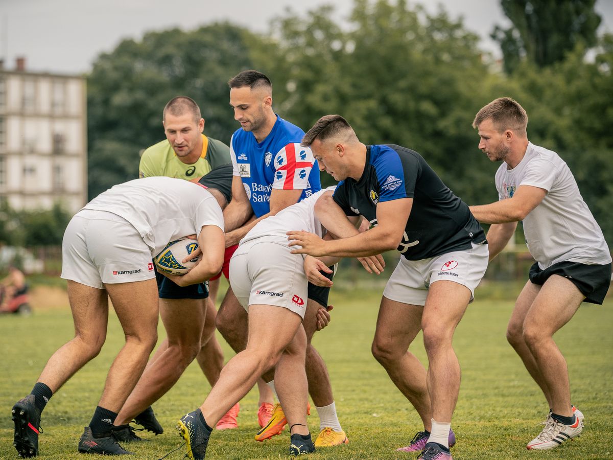 Hrvatska ragbijaška reprezentacija na treningu