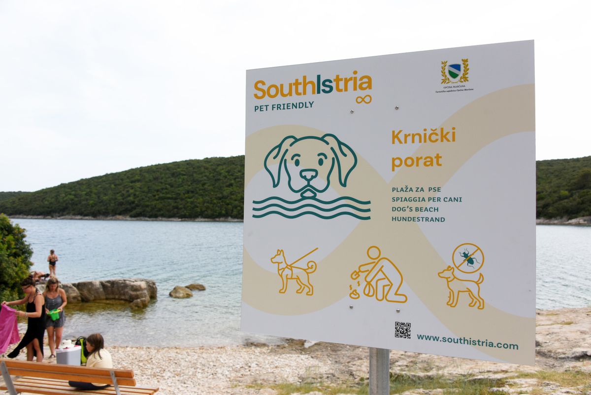 Plaža za pse u Krnici u Istri
