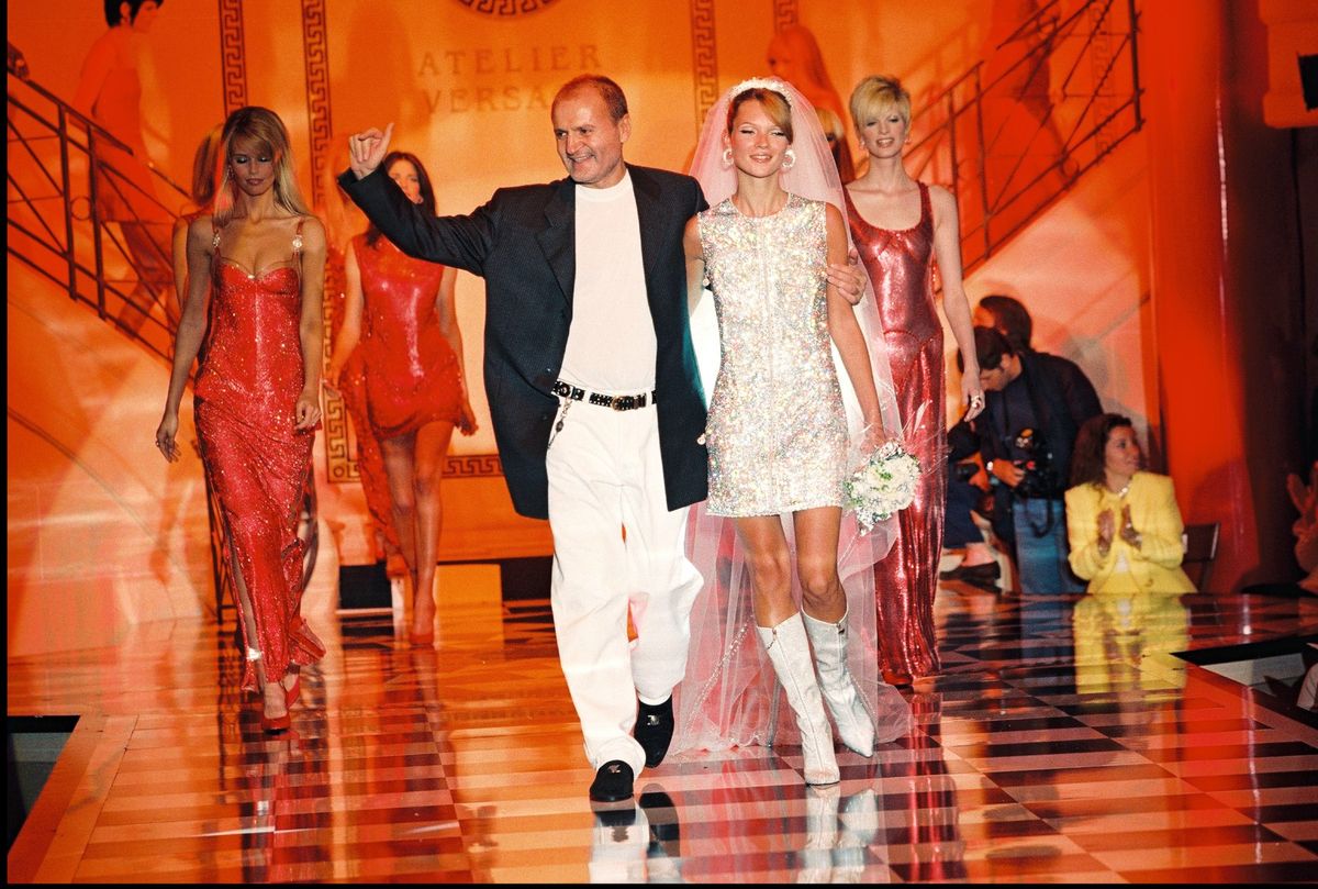 Gianni Versace i Kate Moss na modnoj reviji