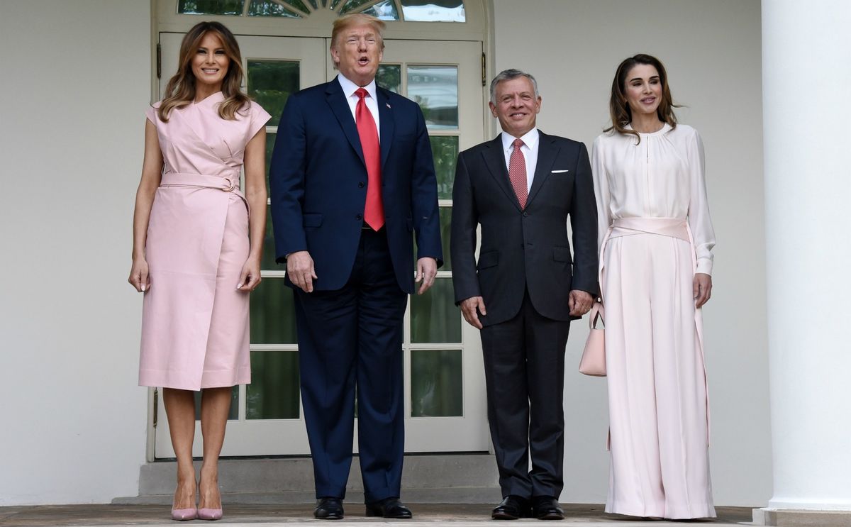 Melania Trump, Donald Trum, Abdullah II. i kraljica Rania
