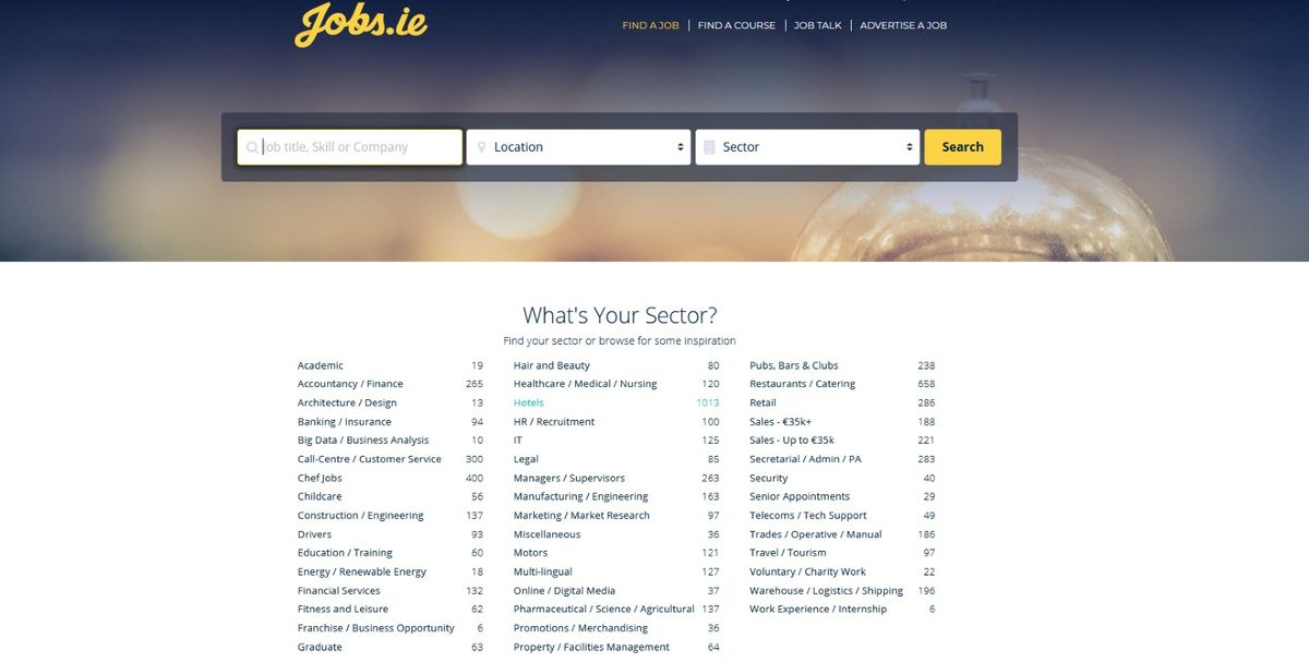 Stranica Jobs.ie mnogima je početna točka u potrazi za poslom u Irskoj