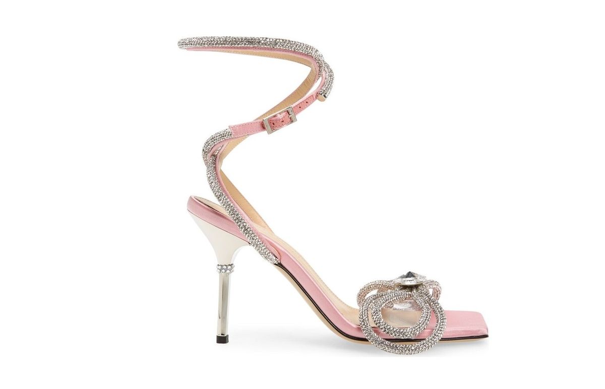 Mach & Mach sandale s kristalnom mašnom
