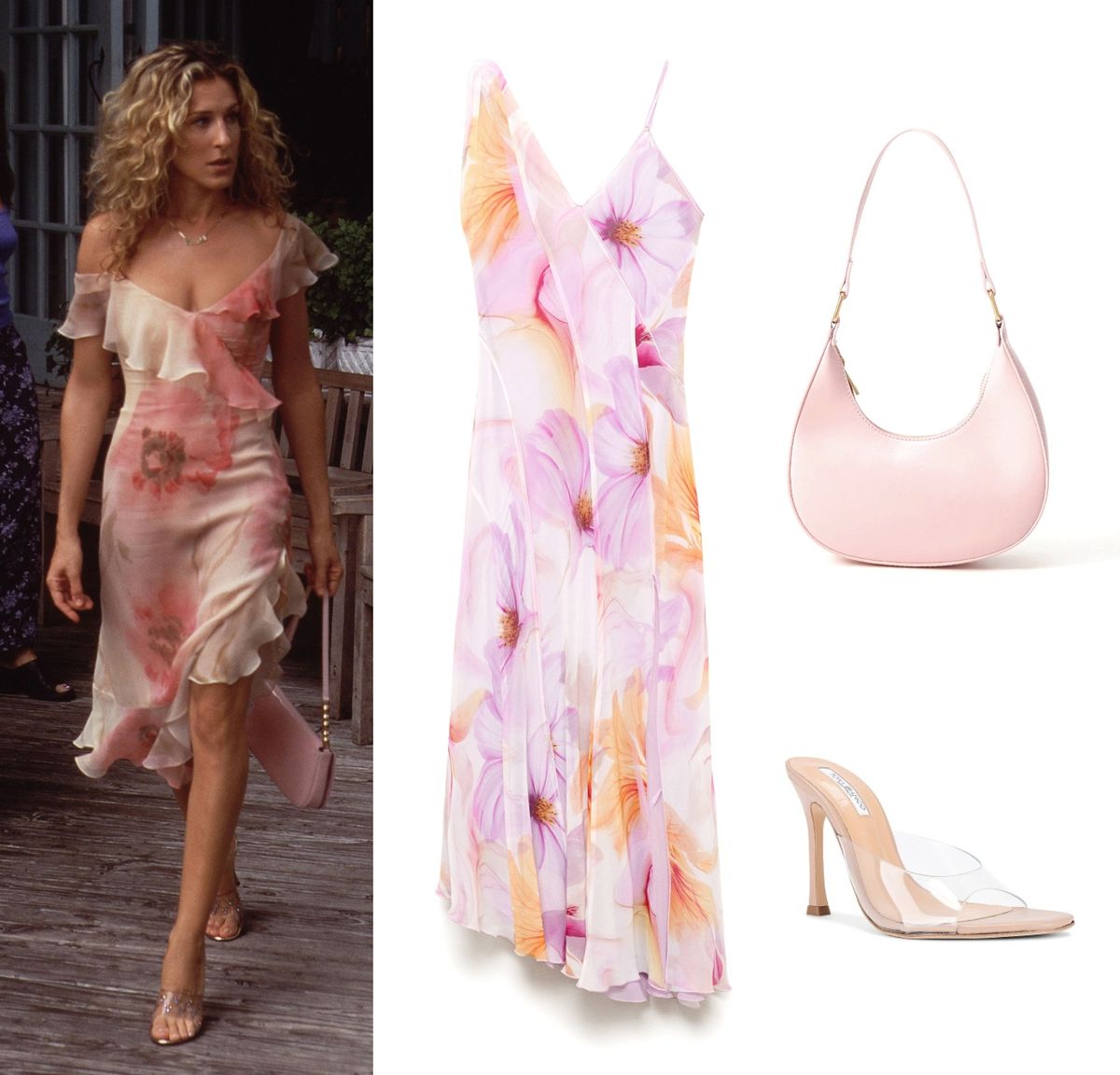 Kombinacija s cvjetnom haljinom po uzoru na Carrie Bradshaw