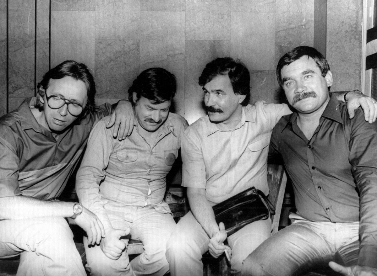 Oliver Dragojević, Jakša Fiamengo, Zdenko Runjić i Boris Dvornik 1980. godine