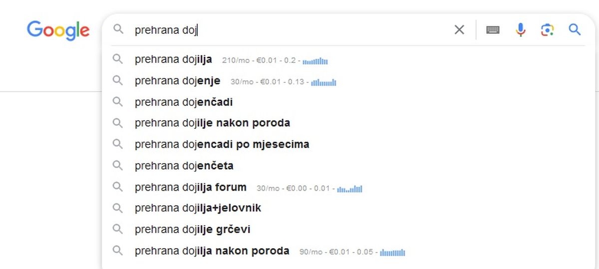 Guglanje kada si majka