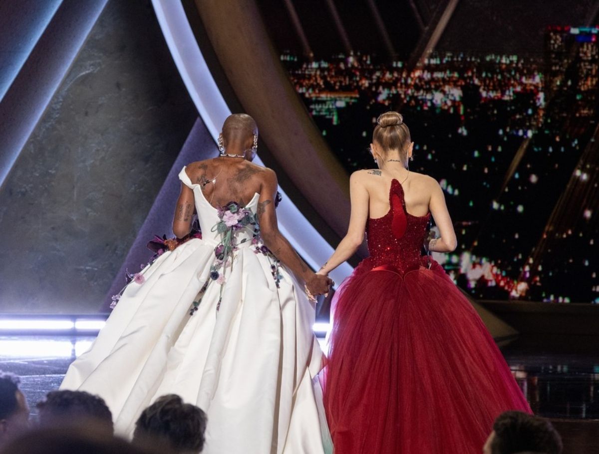 Ariana Grande i Cynthia Erivo na dodjeli Oscara 2025.