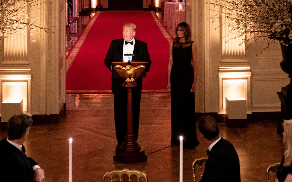 Prva dama na svečanoj večeri u Bijeloj kući