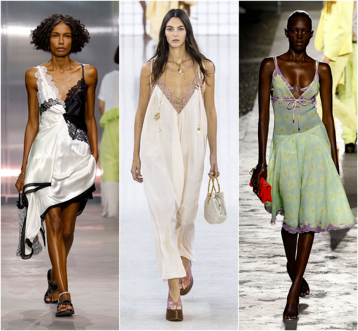 Haljine-spavaćice u kolekcijama brendova 3.1 Philip Lim, Chloe i Versace za za proljeće/ljeto 2025.
