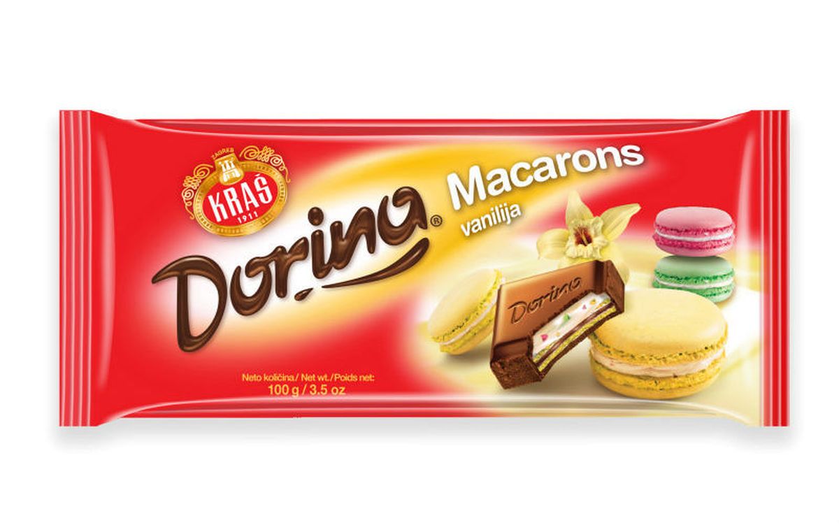 Nove čokolade Dorina Macarons s okusom vanilije, jagode i pistacije - 3