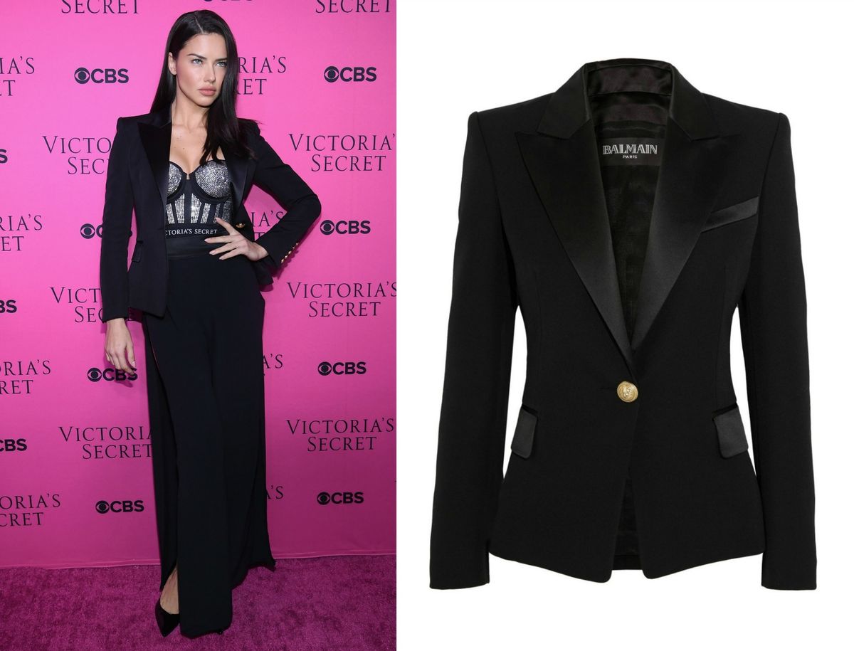 Adriana Lima u blejzeru modne kuće Balmain