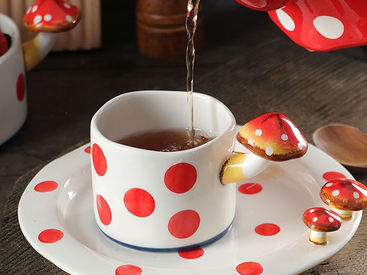 Posuđe s motivom gljive muhare