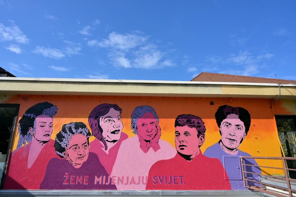 Mural Žene mijenjaju svijet na zagrebačkom Ribnjaku